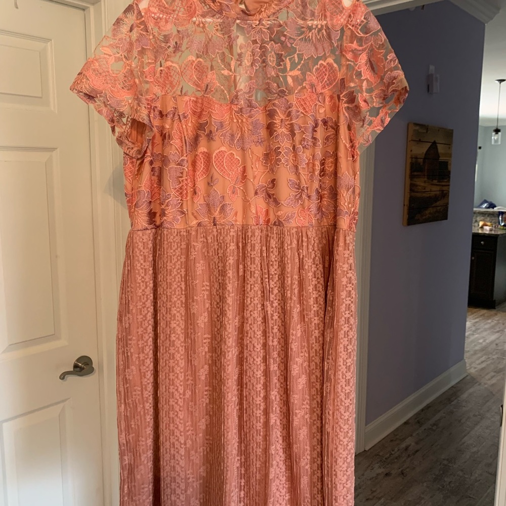Lane Bryant Pink Lace Dress